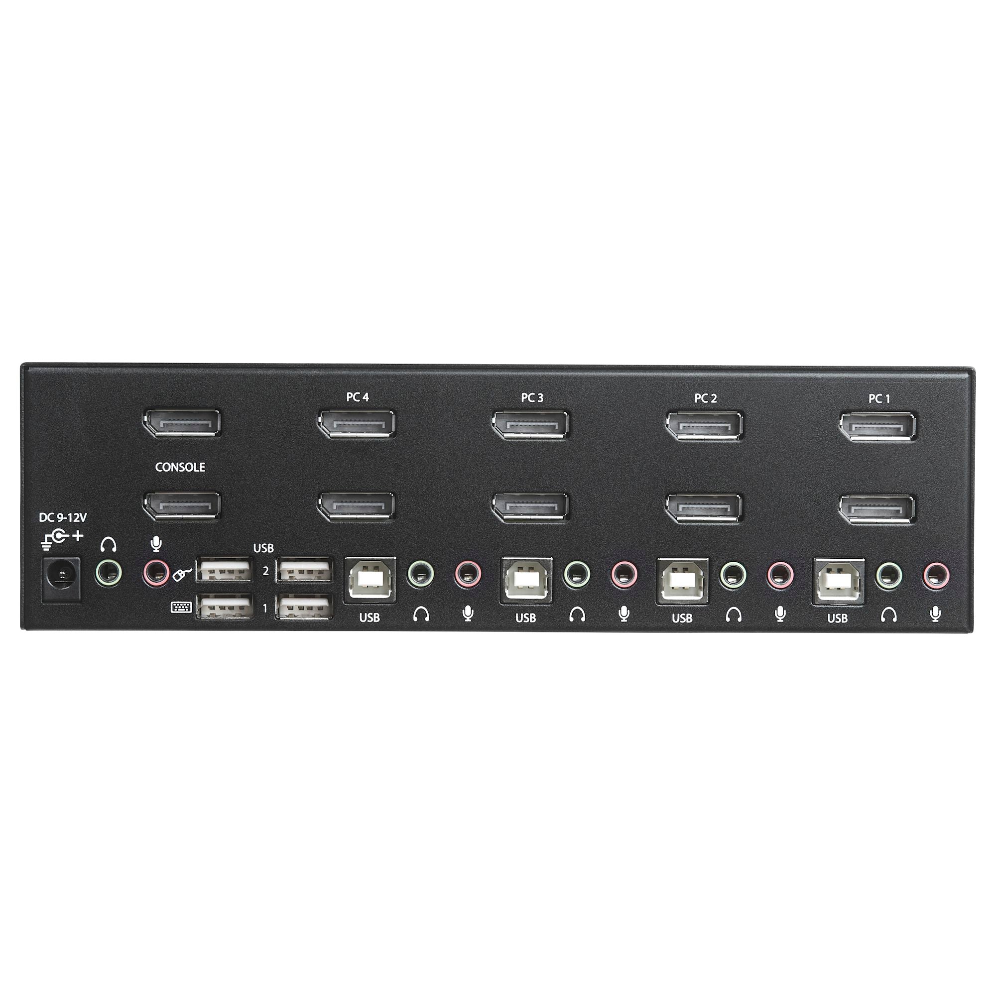 StarTech 4 Port Dual Displayport KVM Switch, USB, Audio, No Cable, 2Yr