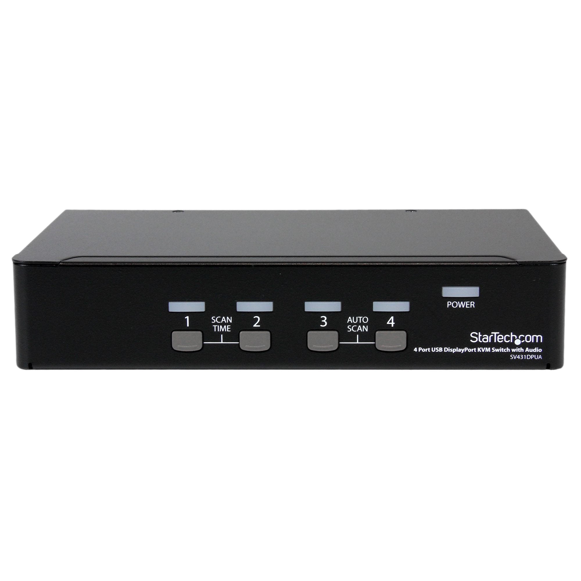 StarTech 4 Port Single Displayport KVM Switch, USB, Audio, No Cable, 3Yr