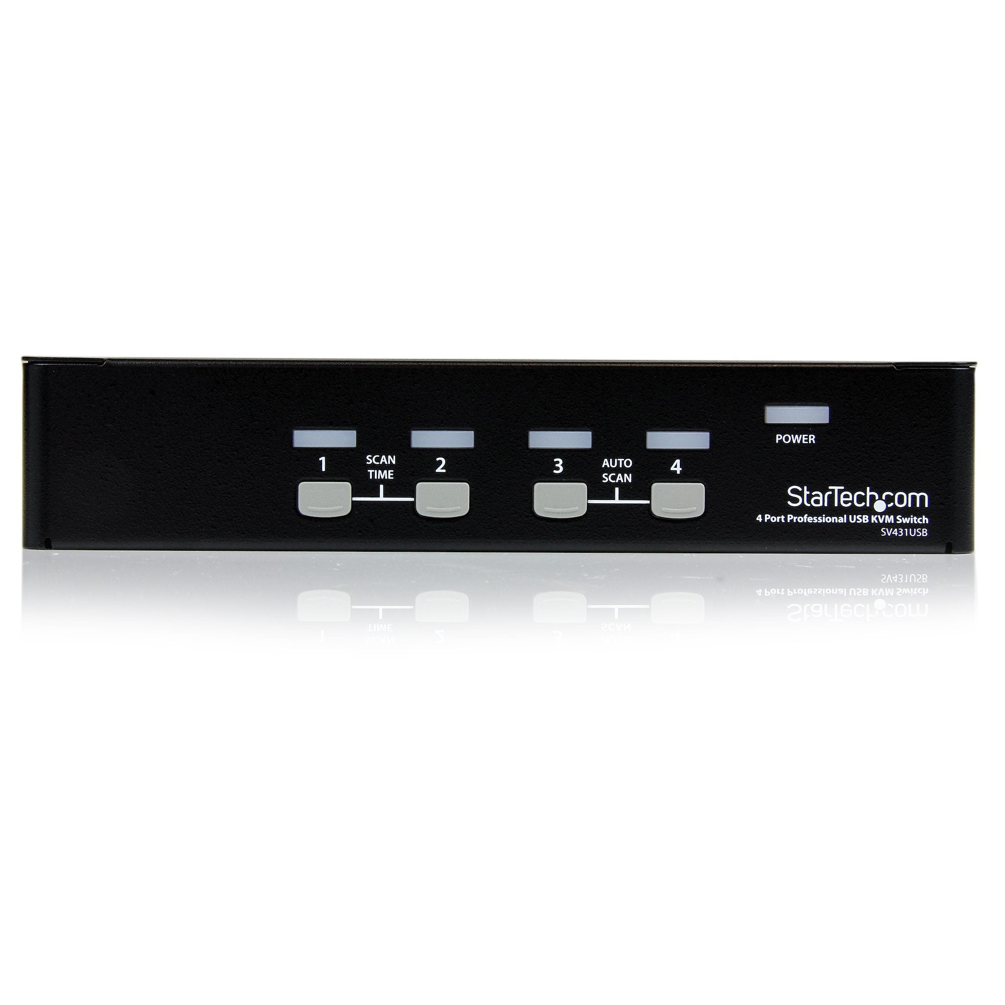 StarTech 4 Port Single VGA KVM Switch, 1440P, Built-In USB2.0 Hub, 3Yr