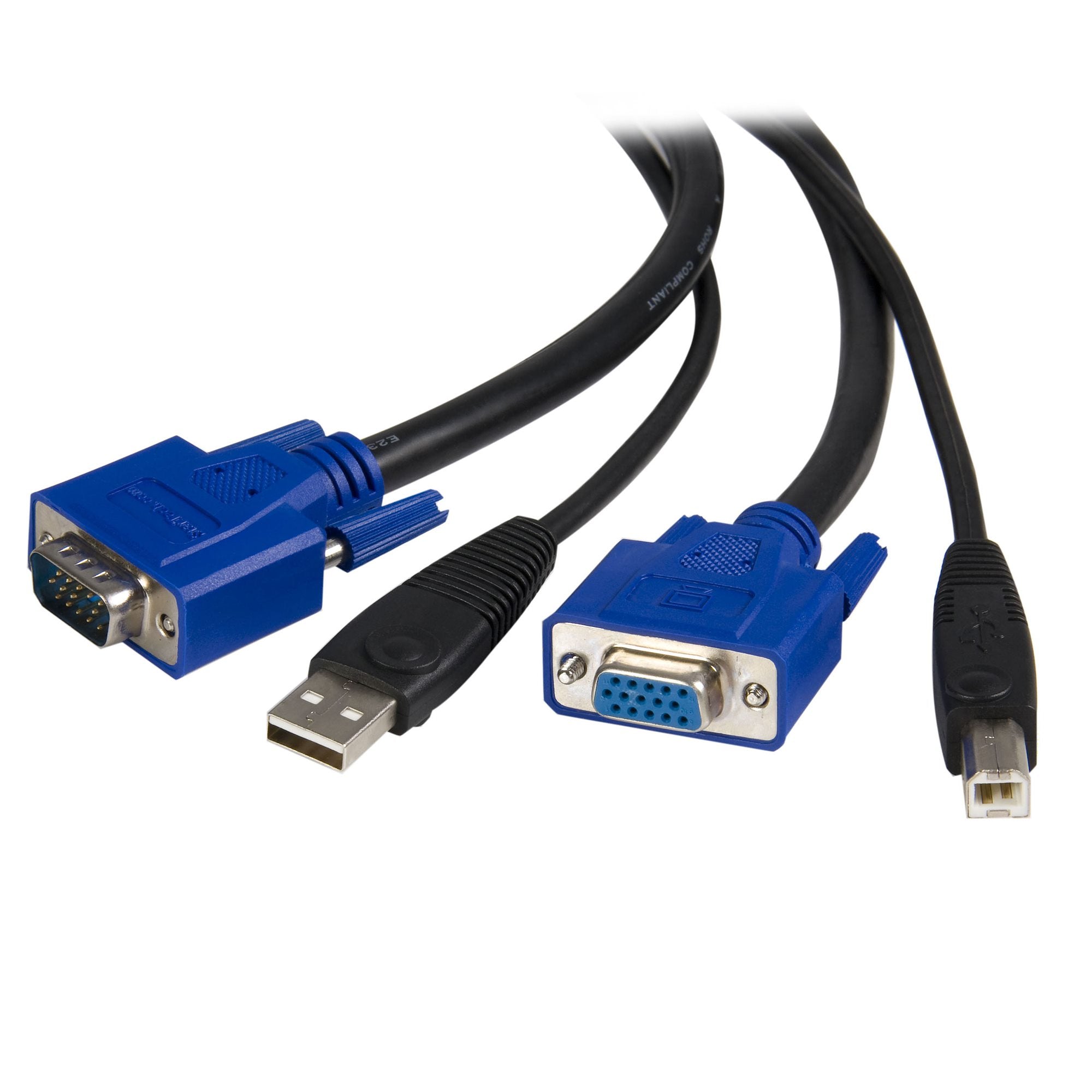 StarTech 1.8M 2-In-1 USB KVM Cable - USB VGA KVM Cable, LTW