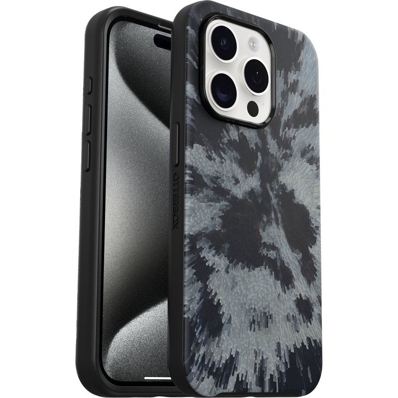 OtterBox Symmetry+ MagSafe Apple iPhone 15 Pro 6.1' Case Burnout Sky Black