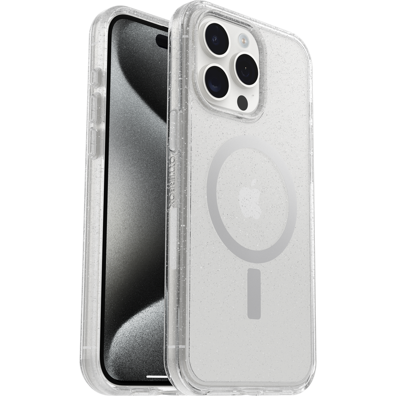 OtterBox Symmetry+ MagSafe Apple iPhone 15 Pro Max 6.7' Case Stardust Clear Glitter