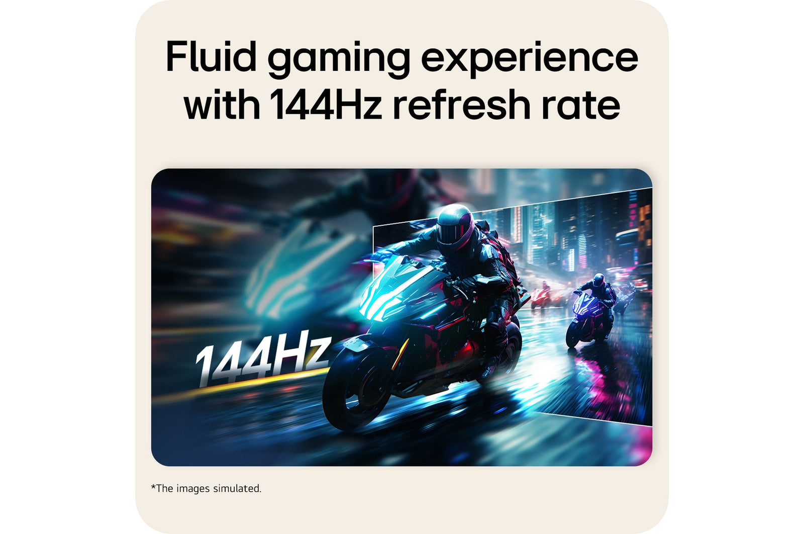LG 24" 24U411B-B FHD 144Hz Monitor, HDMI, VGA, 100x100 VESA