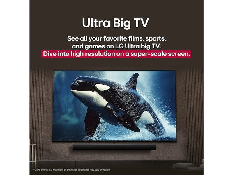 LG Prosumer 86UA841C 86" 4K UHD Sinage 280nits 16/7 Smart TV, Google Cast 3Year Warranty