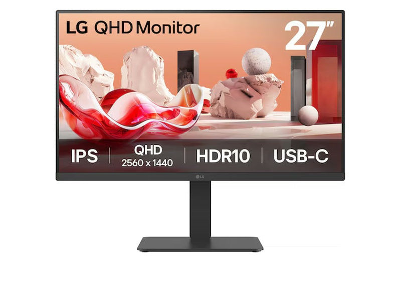 LG 27BA65QB-B 27" QHD IPS 75Hz Monitor with USB-C with Daisy Chain
