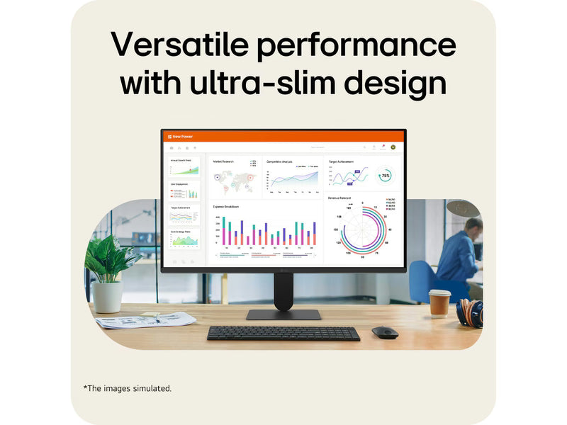 LG 27" 27U411B-B FHD 144Hz Monitor, HDMI, VGA, 100x100 VESA