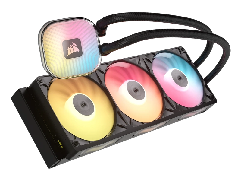 CORSAIR iCUE LINK TITAN II 360 RX RGB - Black, 360mm AIO, FlowDrive Gen 2, RX II Fan, RGB, Copper Coldplate, AM5/AM4, LGA1851/1700