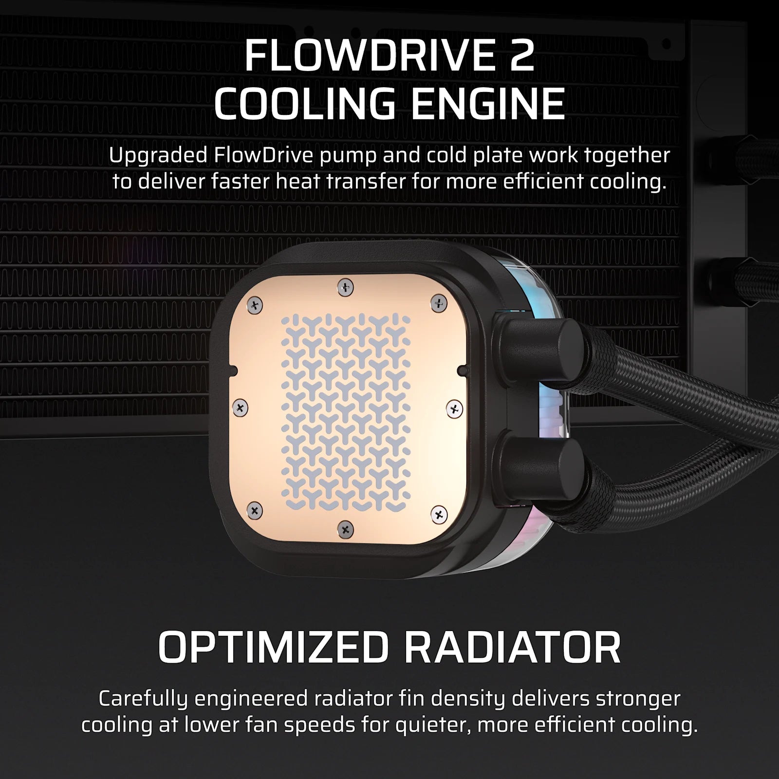 CORSAIR iCUE LINK TITAN II 360 RX RGB - Black, 360mm AIO, FlowDrive Gen 2, RX II Fan, RGB, Copper Coldplate, AM5/AM4, LGA1851/1700