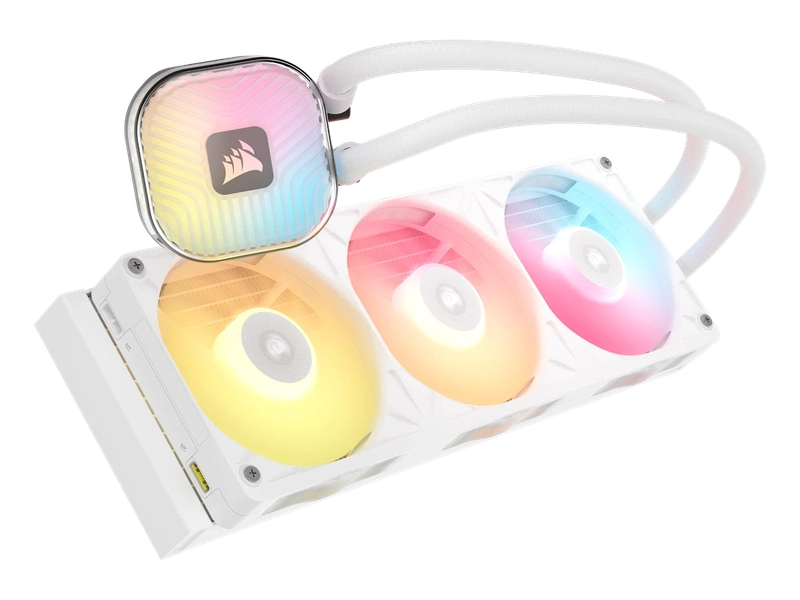 CORSAIR iCUE LINK TITAN II 360 RX RGB - White, 360mm AIO, FlowDrive Gen 2, RX II Fan, RGB, Copper Coldplate, AM5/AM4, LGA1851/1700