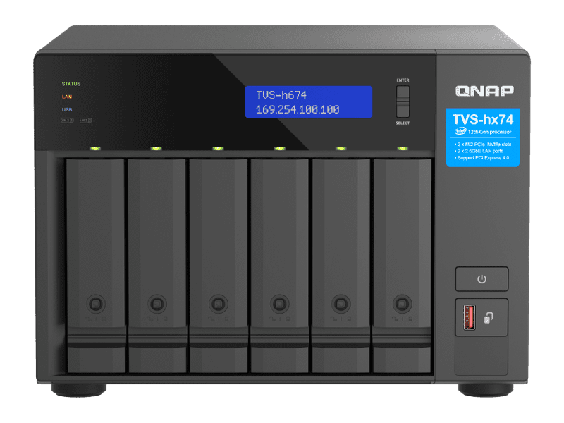 QNAP 6-Bay NAS TVS-H674-I5-32G + Seagate Exos HDD 48TB 6 x 8TB Bundle