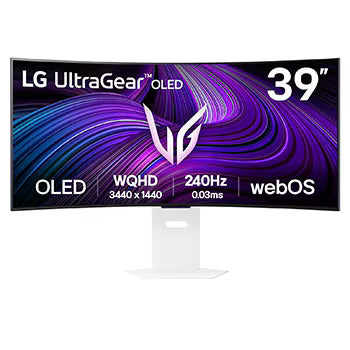 LG 39GX90SA-W 39" WQHD OLED 240Hz Curved Smart Gaming Monitor