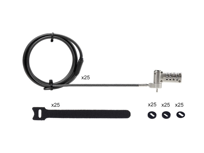 Startech UNIVCS25-LAPTOP-LOCK 25-Pack Laptop Lock 6.6ft 2m Cable