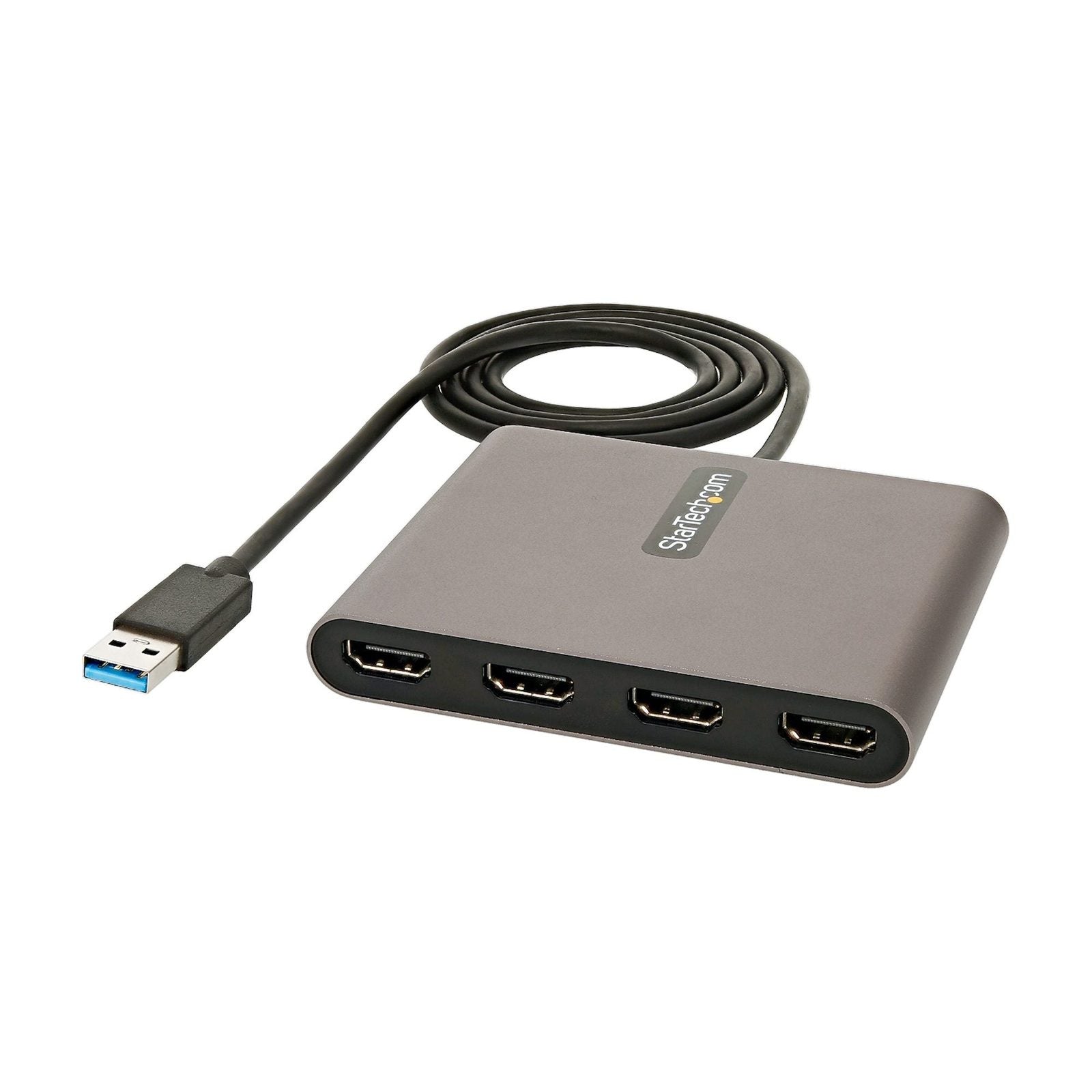 StarTech USB 3.0 to 4 HDMI Adapter, Quad Monitor, External Graphics Card, 3Yr