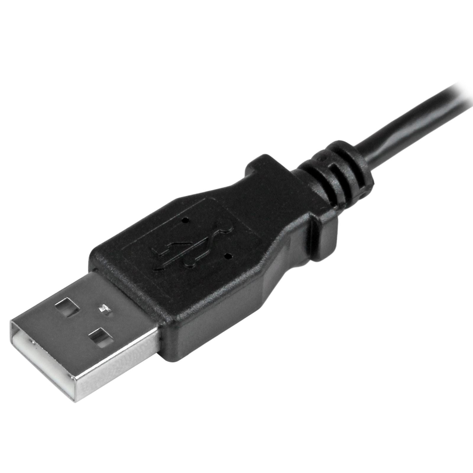 StarTech 2M USB2.0 A to Micro USB2.0 B, M/M, Left Angle, LTW