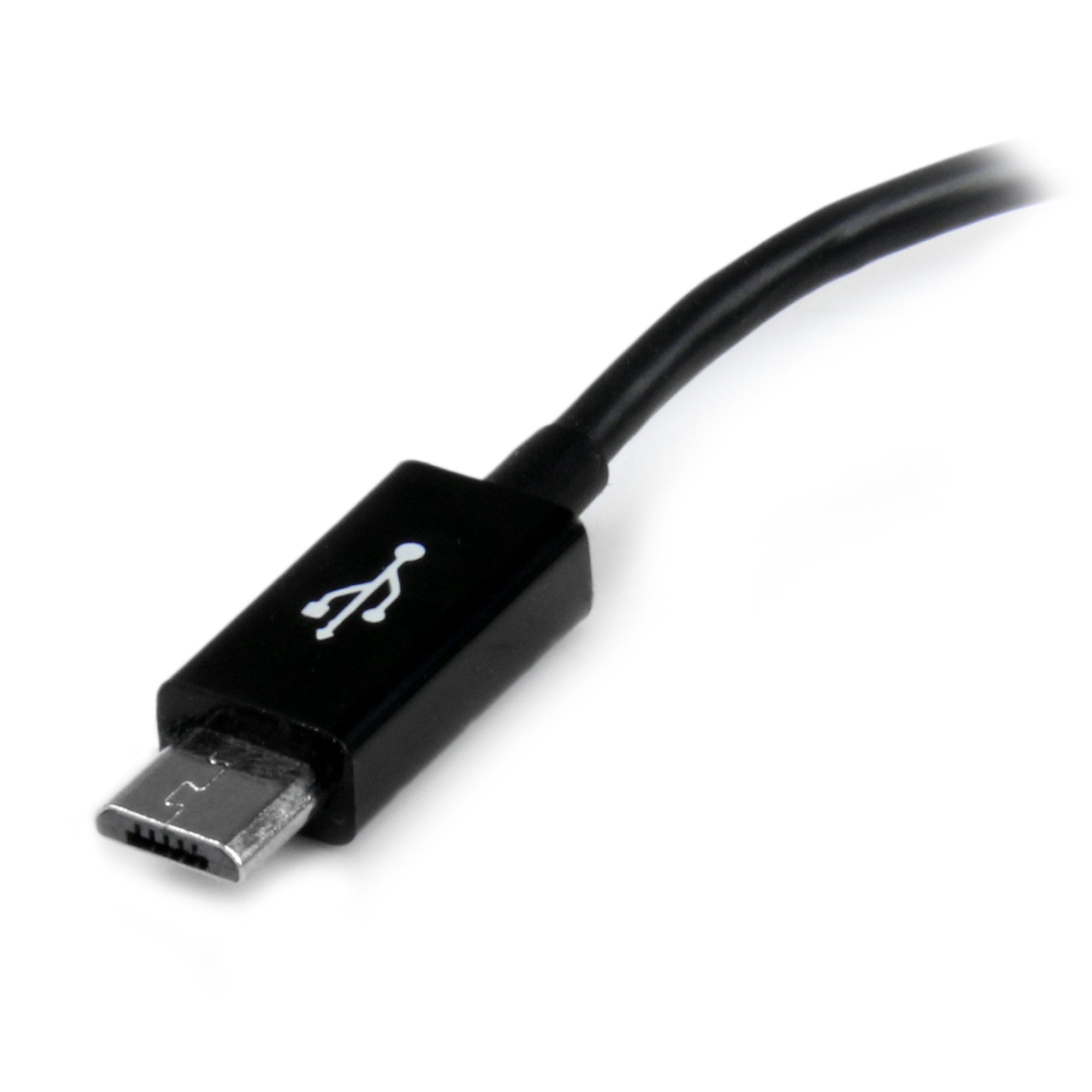 StarTech 5" Micro USB 2.0 B to USB 2.0 A OTG Cable, M/F, LTW