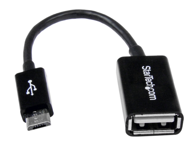 StarTech 5" Micro USB 2.0 B to USB 2.0 A OTG Cable, M/F, LTW