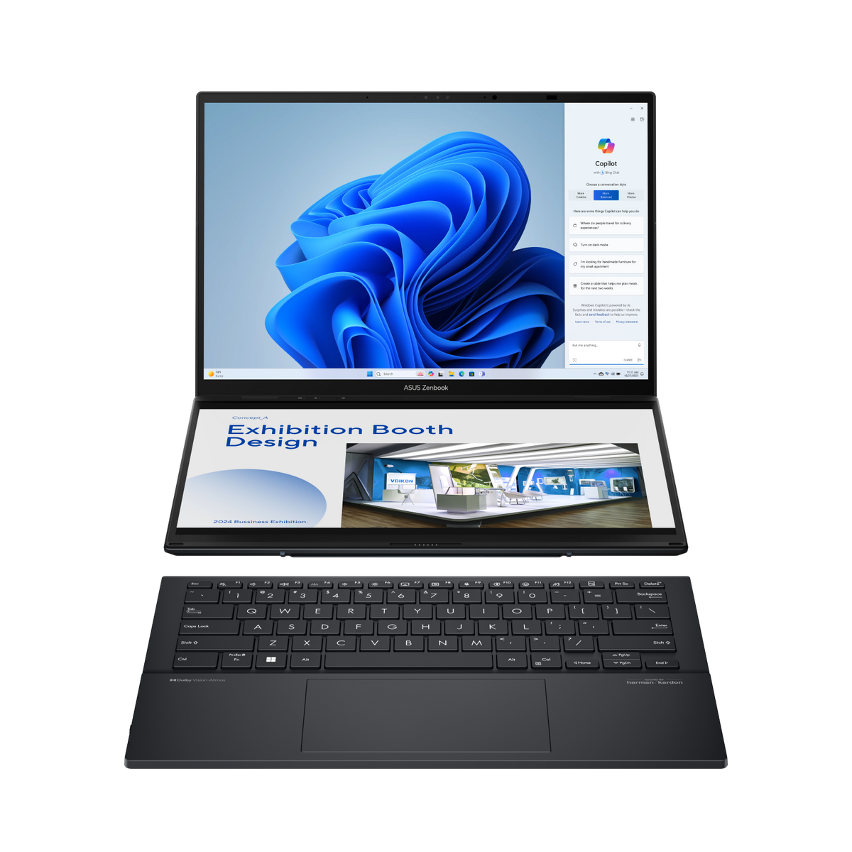 ASUS Zenbook Duo UX8406CA-QL978W Dual 14-inch OLED Core Ultra 9 285H 32GB Laptop 90NB14X1-M00M00