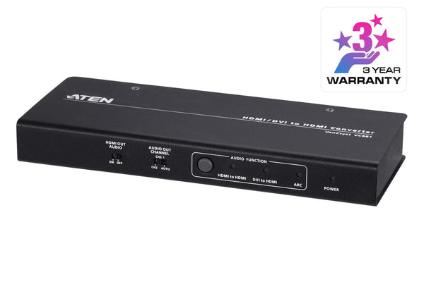 Aten 4K HDMI/DVI to HDMI Converter with Audio De-Embedder