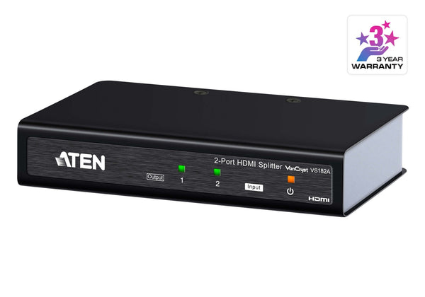 Aten Video Splitter 2 Port HDMI 4K Splitter 340MHz, Ultra HD 4kx2k & 1080p Full HD