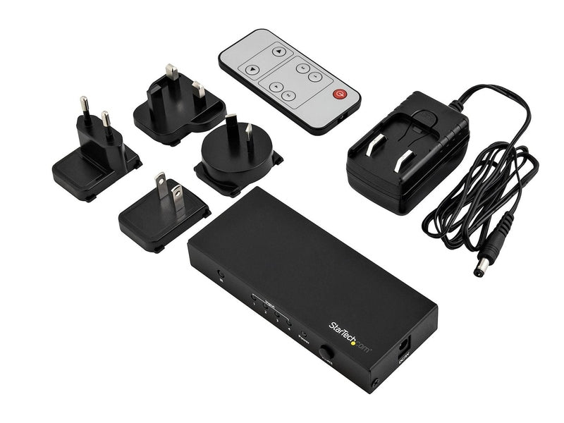 StarTech 4 Port HDMI 2.0 Switch - 4K HDMI Switch Box - UHD 4K 60Hz 2Yr