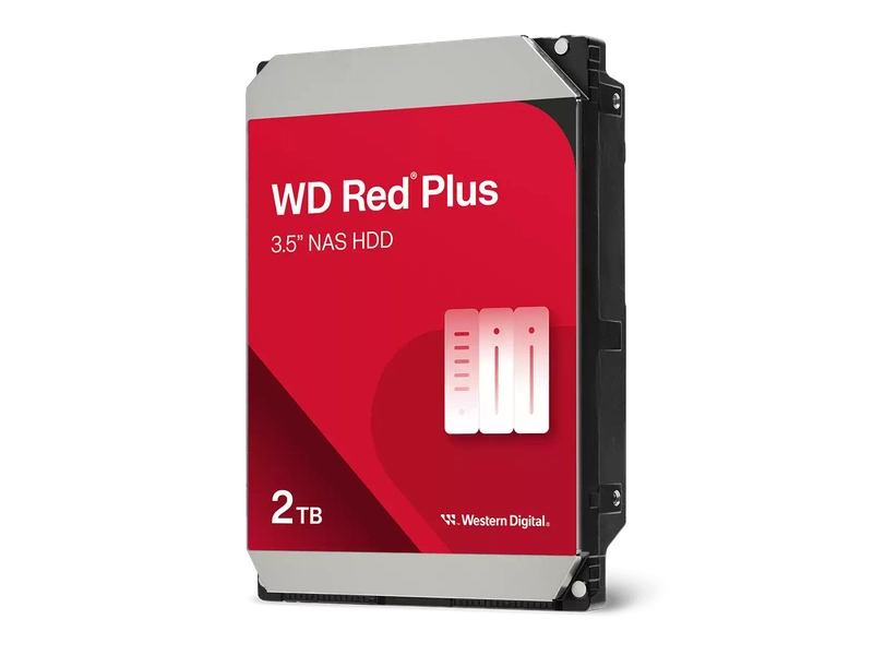 WD Red Plus 2TB 3.5" NAS HDD SATA3 5400RPM 64MB