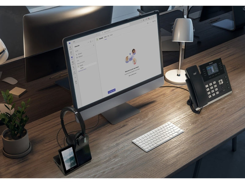 Yealink WH64 Bluetooth DECT MS Mono Workstation, industry-leading DECT wireless headset with single-ear options for seamless