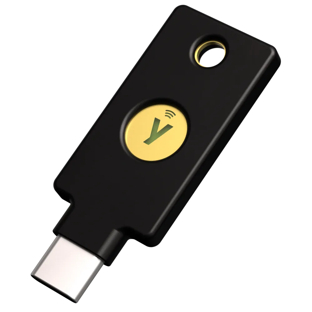Yubico YubiKey 5C NFC v5.8 USB-C Security Key – FIDO2, 2FA/MFA - 5060408462331