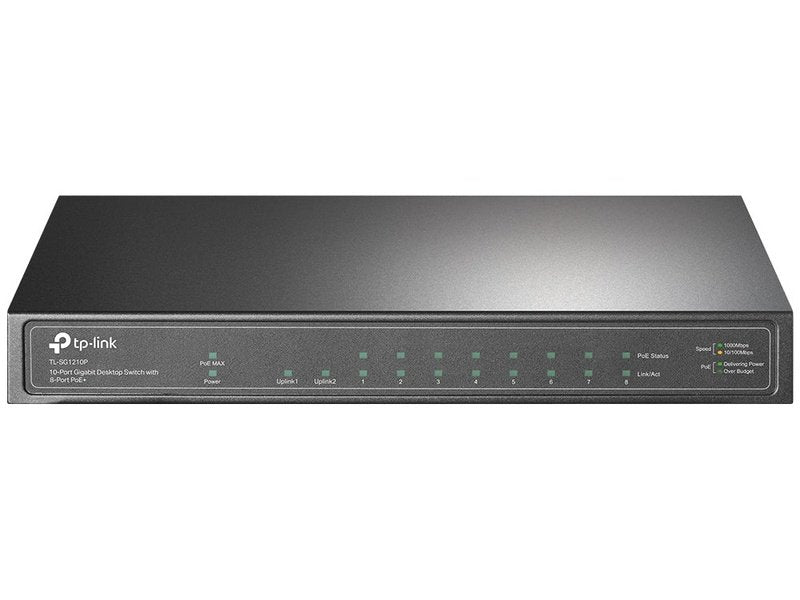 TP-Link TL-SG1210P 10-Port Gigabit Desktop Switch with 8-Port PoE+