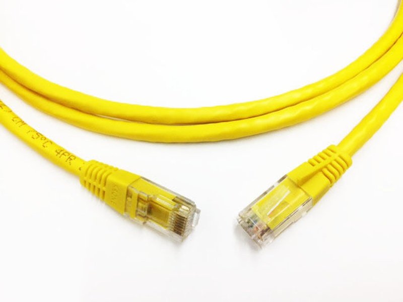 2x ADC Krone 2M CAT6 RJ45 Patch Cord Yellow