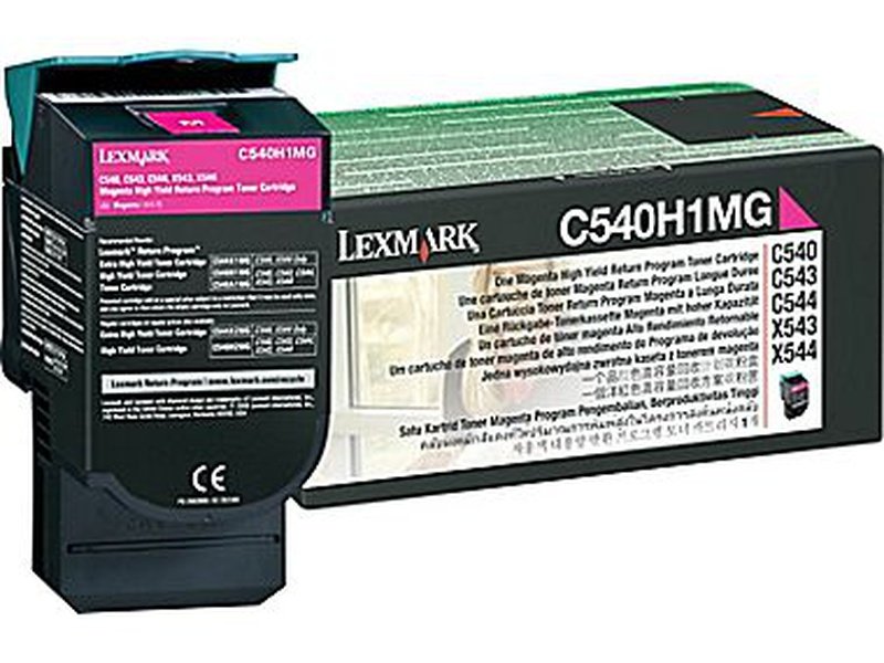 Lexmark C540H1MG MAGENTA TONER YIELD 2K PAGES FOR C540 C543 C544 X543 X544