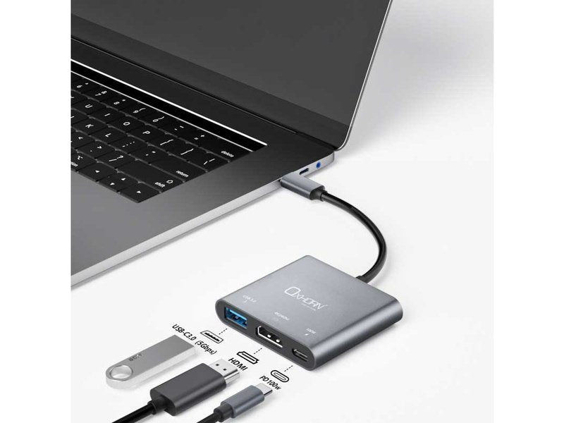 Oxhorn USB C to HDMI 2.0, USB 3.0 & PD 3 in 1 Adapter