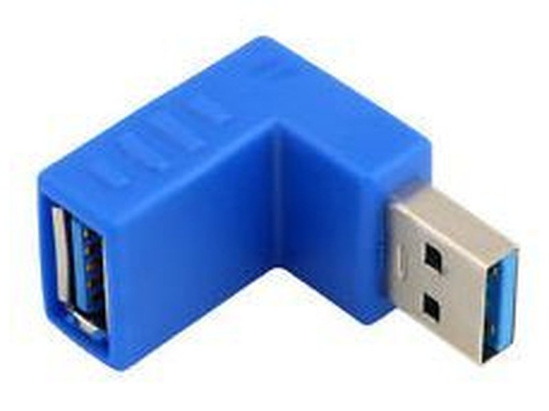 USB 3.0 Male to USB 3.0 Female Adapter 90 Degree Up