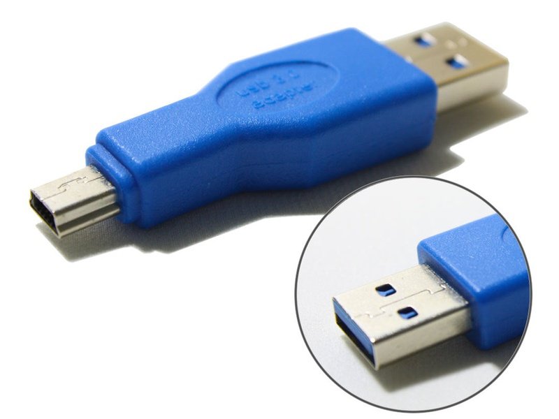 USB 3.0 Type A Male to Mini B 10-Pin Adapter