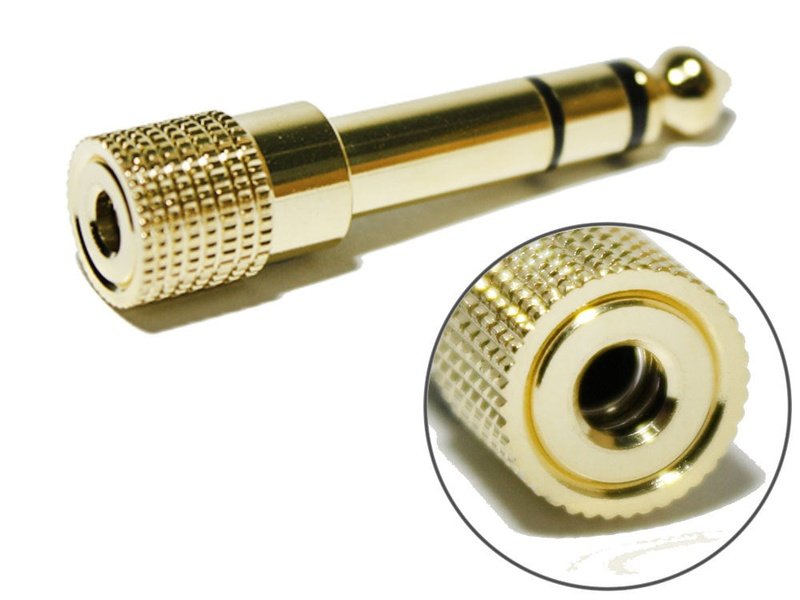 High Quality Gold Plated 6.3mm Male to 3.5mm Female Stereo Audio Adapter