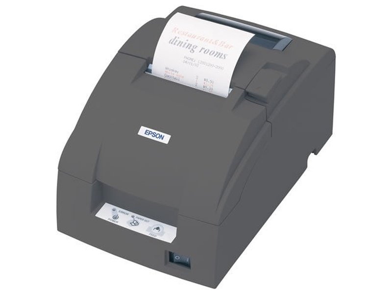 Epson TMU220B Auto Cutter Dot Matrix Receipt Printer Black PSU IEC/SER Cable