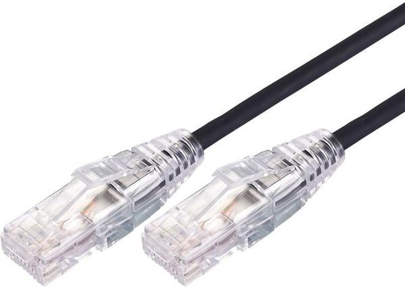 Blupeak 50cm Ultra Thin CAT 6A UTP LAN Cable Black