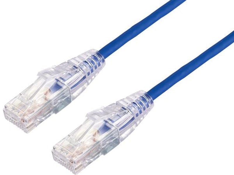 Blupeak 30cm Ultra Thin Cat 6A UTP LAN Cable - Blue