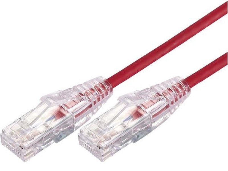 Blupeak 50cm Ultra Thin CAT 6A UTP LAN Cable Red