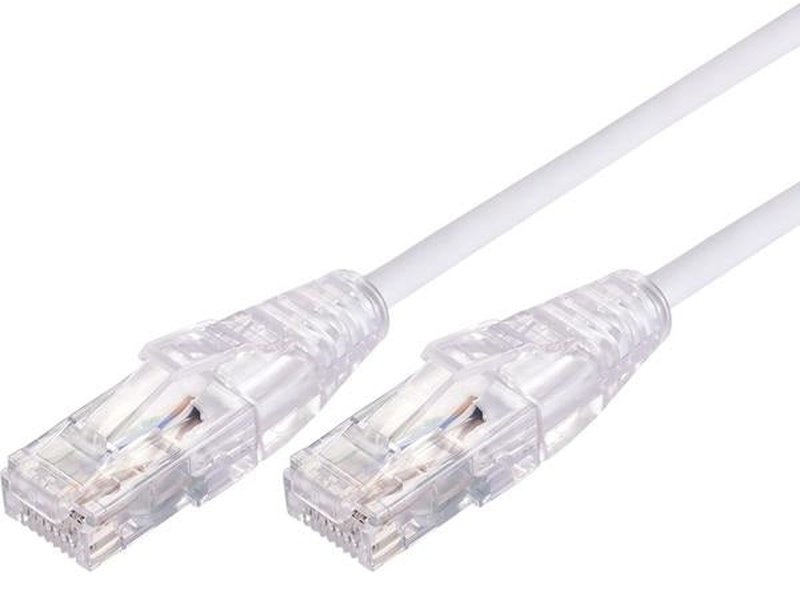 Blupeak 50cm Ultra Thin CAT 6A UTP LAN Cable White