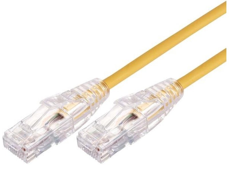 Blupeak 30cm Ultra Thin CAT 6A UTP LAN Cable Yellow