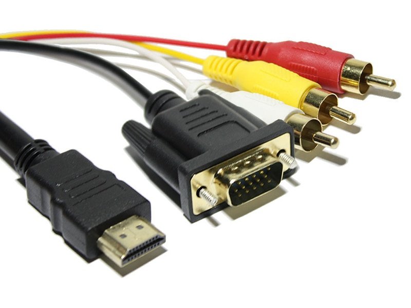 HDMI to VGA 3 RCA Cable