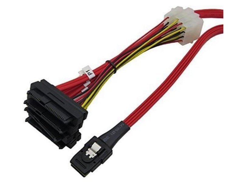 Internal Mini SAS SFF-8087 to 4x SFF-8482 with 4x Molex Cable 1m
