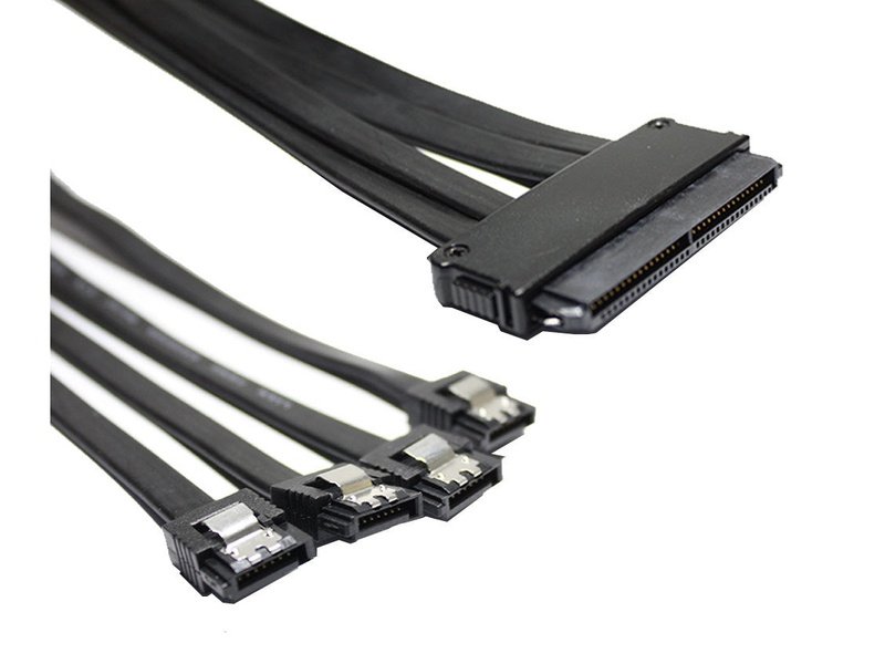 Internal Mini-SAS SFF-8484 32 Pin to 4x SATA 7 Pin Cable 50cm
