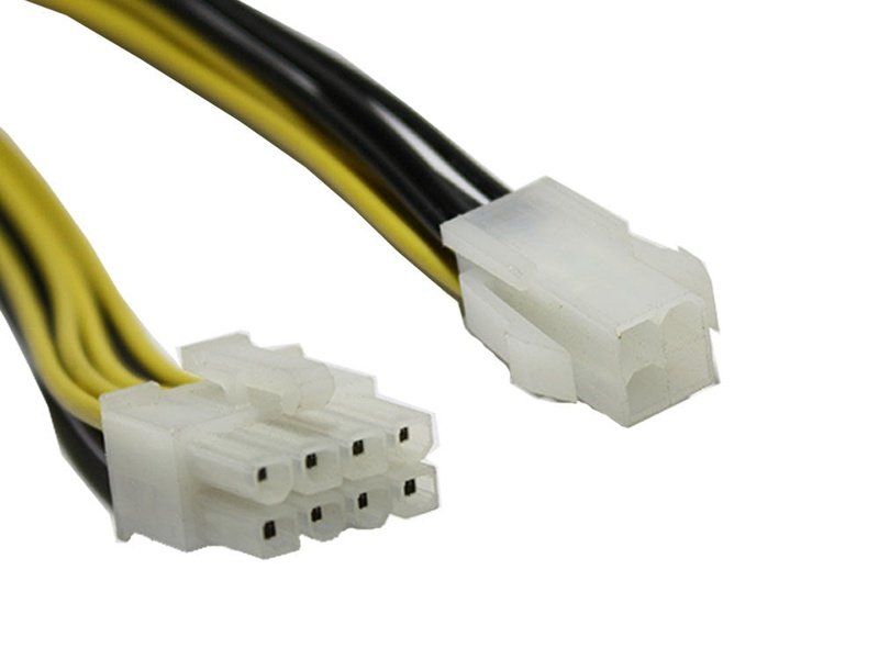 ATX 4 Pin Male to 8 Pin Female EPS Converter CPU Power Cable 20cm