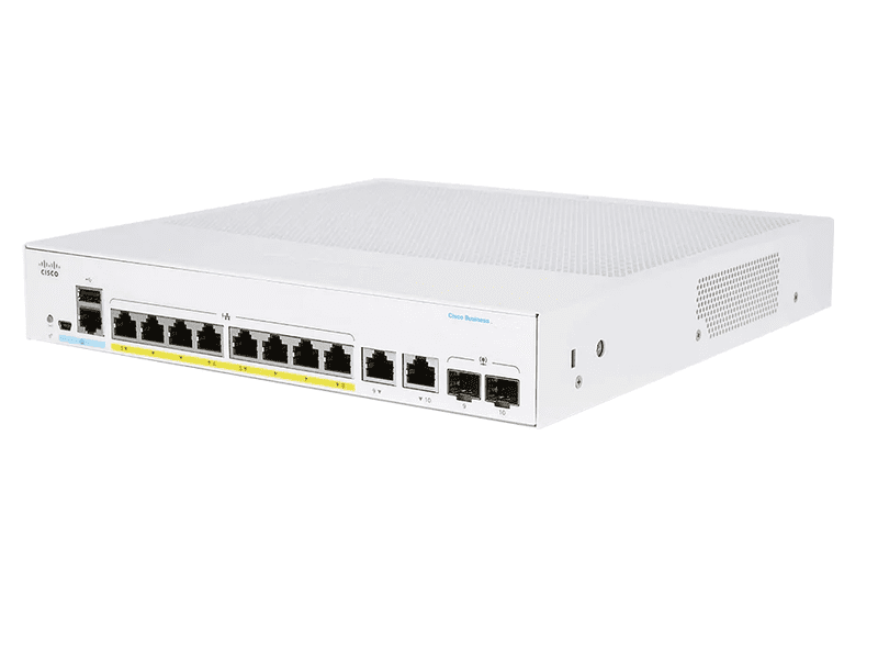 Cisco CBS250 Smart Switch 8-Port GE Partial POE EXT PS 2X1G Combo