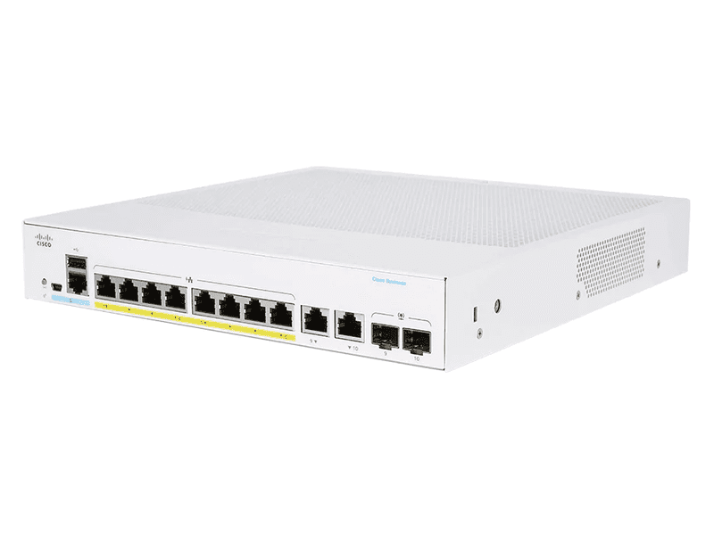 Cisco CBS250 8 Ports Manageable Ethernet Switch, GE, XT PS, 2x1G SFP