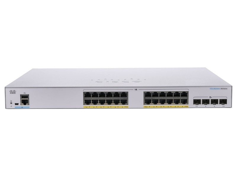 Cisco CBS350 24 Ports Manageable Ethernet Switch, Full PoE, GE, 4x10G SFP+