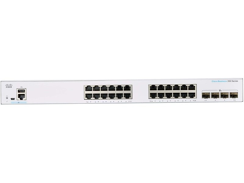 Cisco CBS350 24 Ports Manageable Ethernet Switch, GE, 4X1G SFP