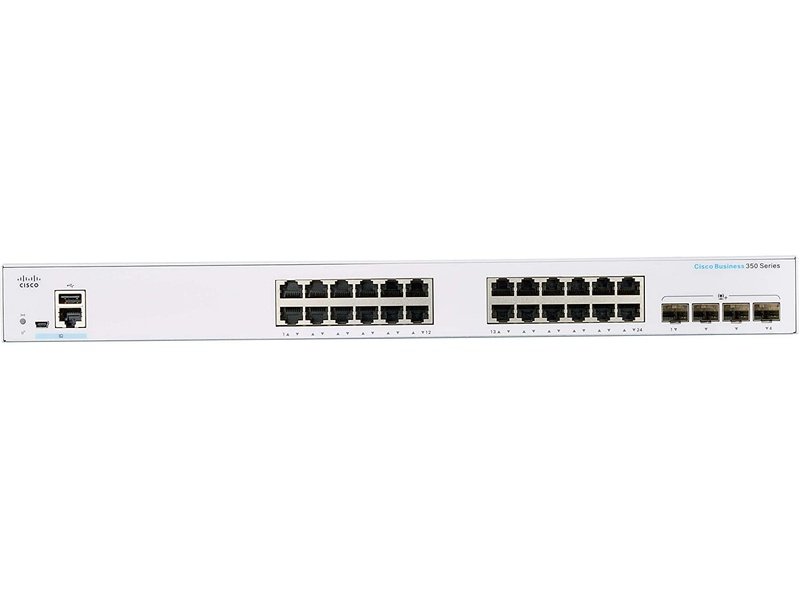 Cisco CBS350 24 Ports Manageable Ethernet Switch, PoE, GE, 4x10G SFP+