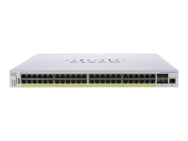 Cisco Business CBS350 48 Ports Manageable Ethernet Switch, PoE, 4x10G SFP+